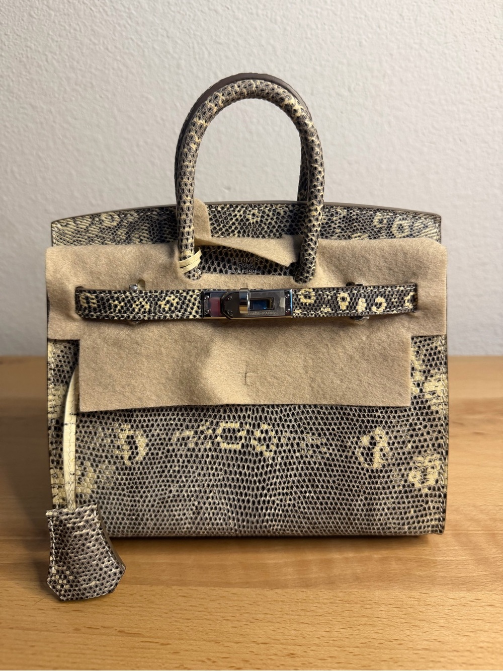 H Birkin 20 Sellier genuine Ombré Varanus Salvator Ring Lizard PHW HANDMADE